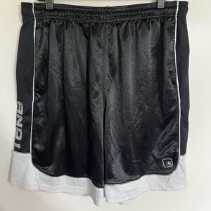 Men's Basketball Shorts by And1 Elastic Waist Size XL Black & White Athletic
